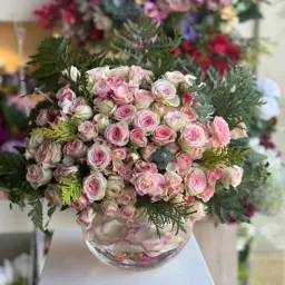 Vase with Pink Baby Flower